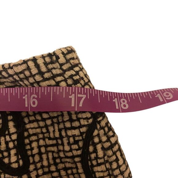 Talbots‎ Wool Tan and Black Floral Pencil Skirt Sz 14 - Picture 9 of 10